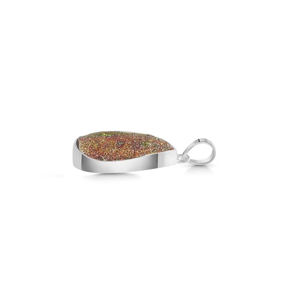 Spectropyrite Druzy Pendant-(SPD-P-10.)